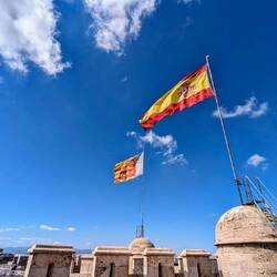 Plenty of breeze to fly the flags