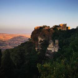Erice bei Sonnenuntergang