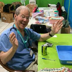 A rare moment of being caught up.