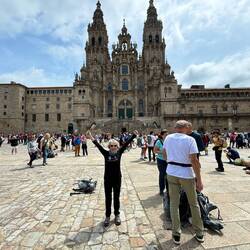 Friend Tachel made it today to Santiago de Compestela