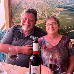 Wine tasting. The grapes grown here survive in consistent temps above 105f