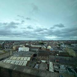 View from the seventh (eighth in freedom units) floor of the Guinness storehouse.