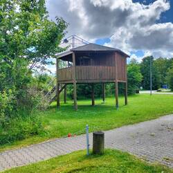 Unser letzter Shelter in Dänemark, traumhafte Aussicht