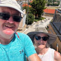 We made it! Astorga plaza at top of these stairs