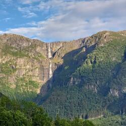 ... und jetzt aber wirklich der Abschluss- Wasserfall, Blick vom Zelt aus 😄