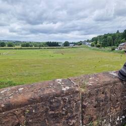 View from the old viaduct along the walk and cycleway near our moorings