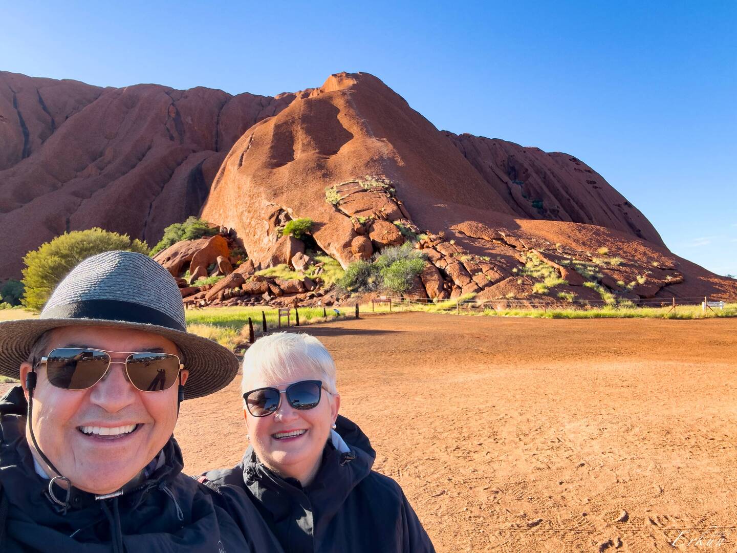 At the trailhead for the Mala Walk — Uluru, NT.