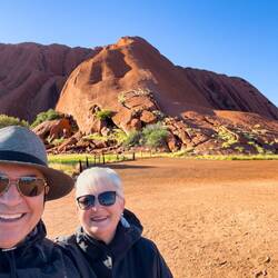 At the trailhead for the Mala Walk — Uluru, NT.