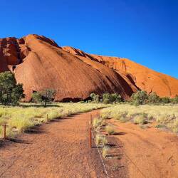 Looking back from the spur trail leading from the Mala Walk to the Base Walk — Uluru, NT.