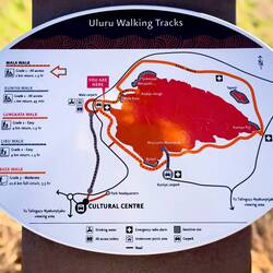 Map at the trailhead for the Mala Walk — Uluru, NT.