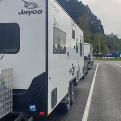Lined up for the ferry