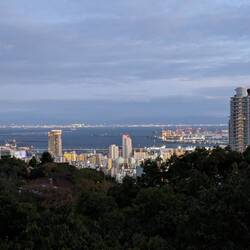 Die Skyline der Stadt