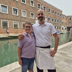 My new friend Damien the waiter