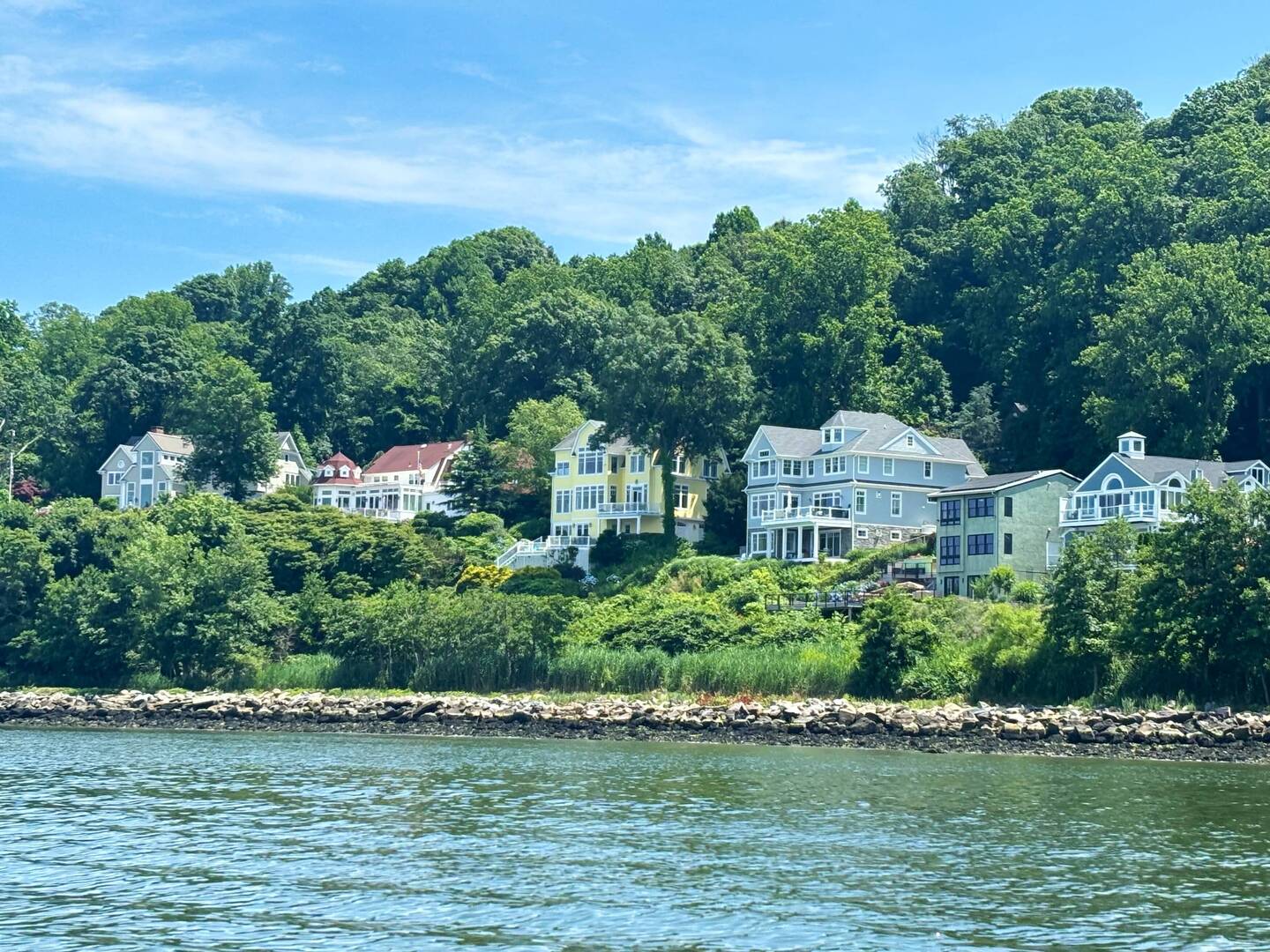Homes along Sandy Hook Bay NJ