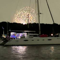 Fireworks from Manhasset Bay, NY