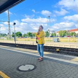 Warten auf den Zug