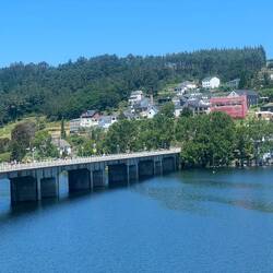 Bridge into Portomarin. Full of Pilgrims