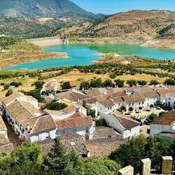 The reservoir in this pic is there water source for agriculture (main industry). It's only 25% full.