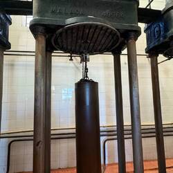 The olive pressing equipment. Looked a little rusty to us.