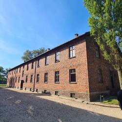 One of many Blocks in Auschwitz. Housed 1000 people