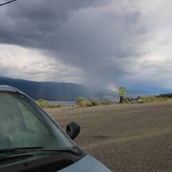 Erster Campingplatz mit Blick über den Okanagan lake