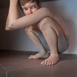"the boy" von Ron Mueck, überlebensgross
