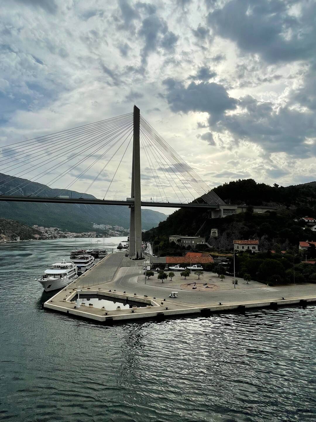 Dock under bridge.