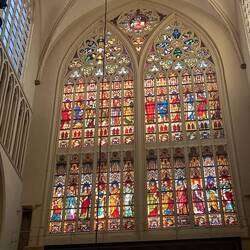 St. Salvators Cathedral, one of numerous stained glass windows
