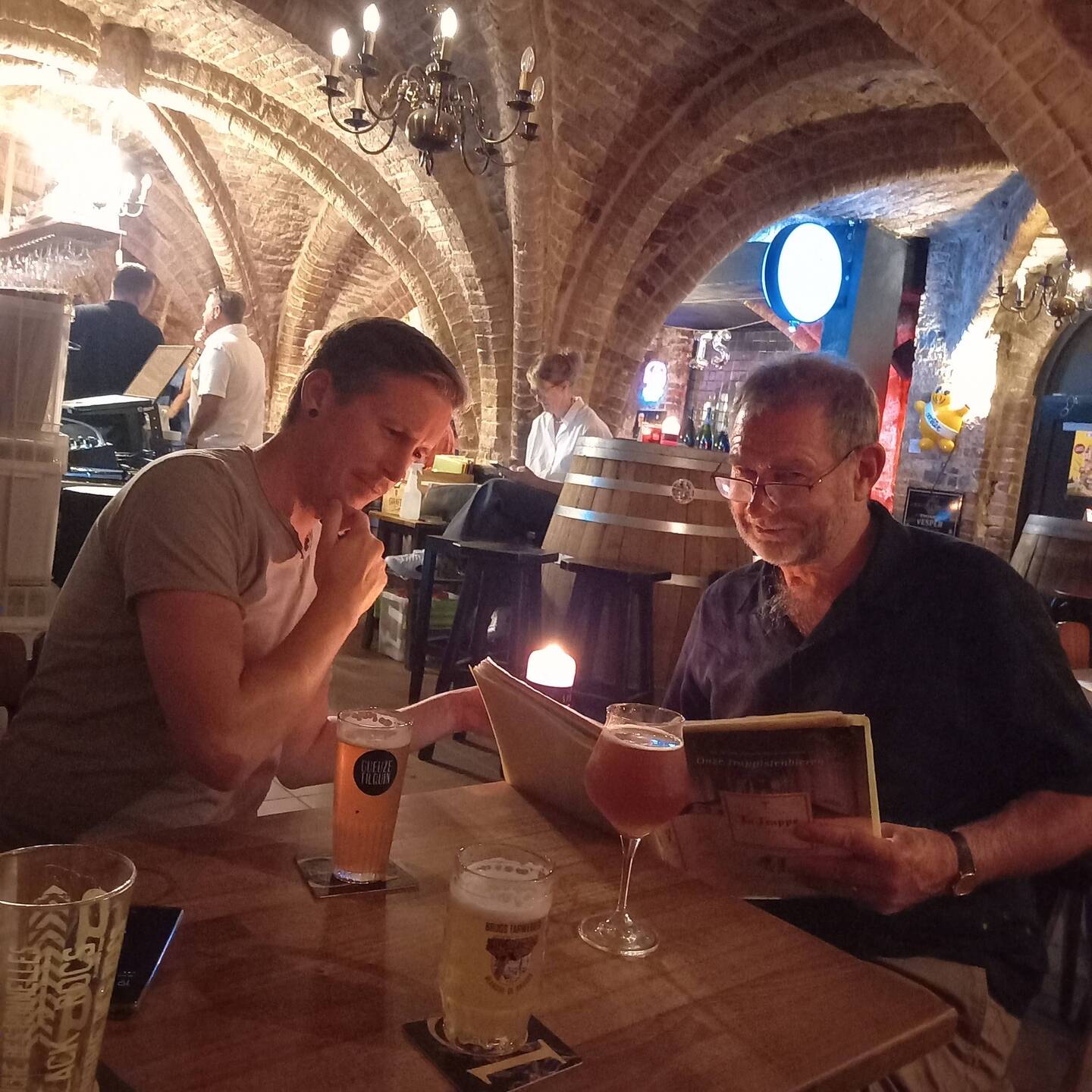 Le Trappiste Brugge, a bar in an old cellar