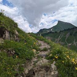 Biberacher Hütte in Sicht