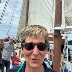 Nan on the sail boat!