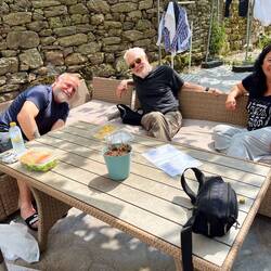 At Casa Tania. Alan from England and Joann from Australia