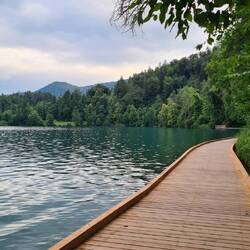 Walkway around lake bled
