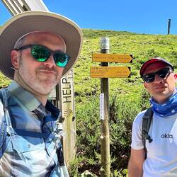 Jon and I at the border crossing between France and Spain