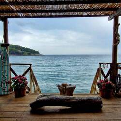 Stopped at this incredible restaurant right on the beach for drinks and snacks