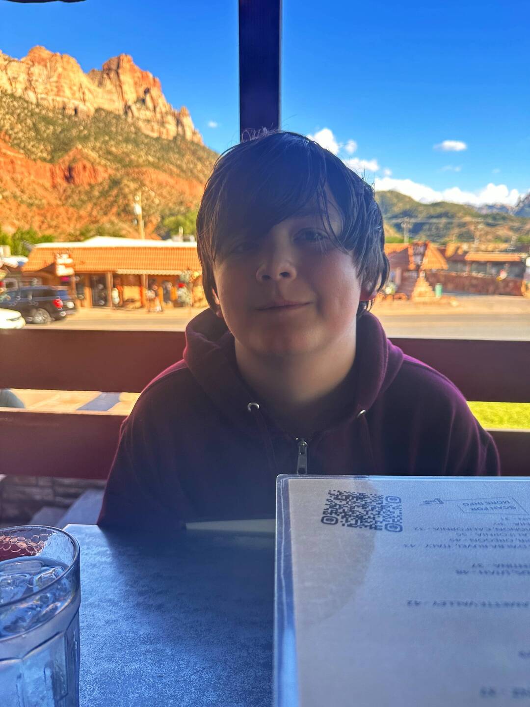 Bodhi at dinner in Zion