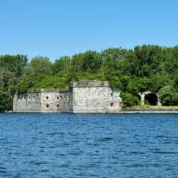 Fort Montgomery. US side just south of border