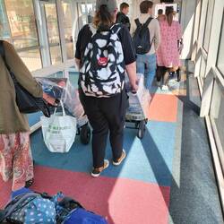 Steuerfreies einkaufen an Board lohnt sich 😜 Trollys voller Alkohol ging so ins Landesinnere