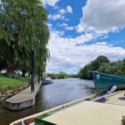 Turning out of the lock onto the Severn!