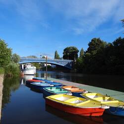 Hire boats upriver of our mooring