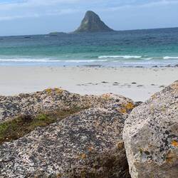 Dort hinten wohnen Puffins, Seeadler und Tölpel.