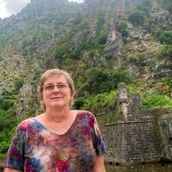 If you look closely the wall of the city climbs the mountain
