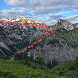 Etappenverlauf ab Aufstieg