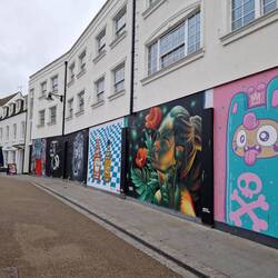 Worcester Paint Festival produced art like this in several places around the city.