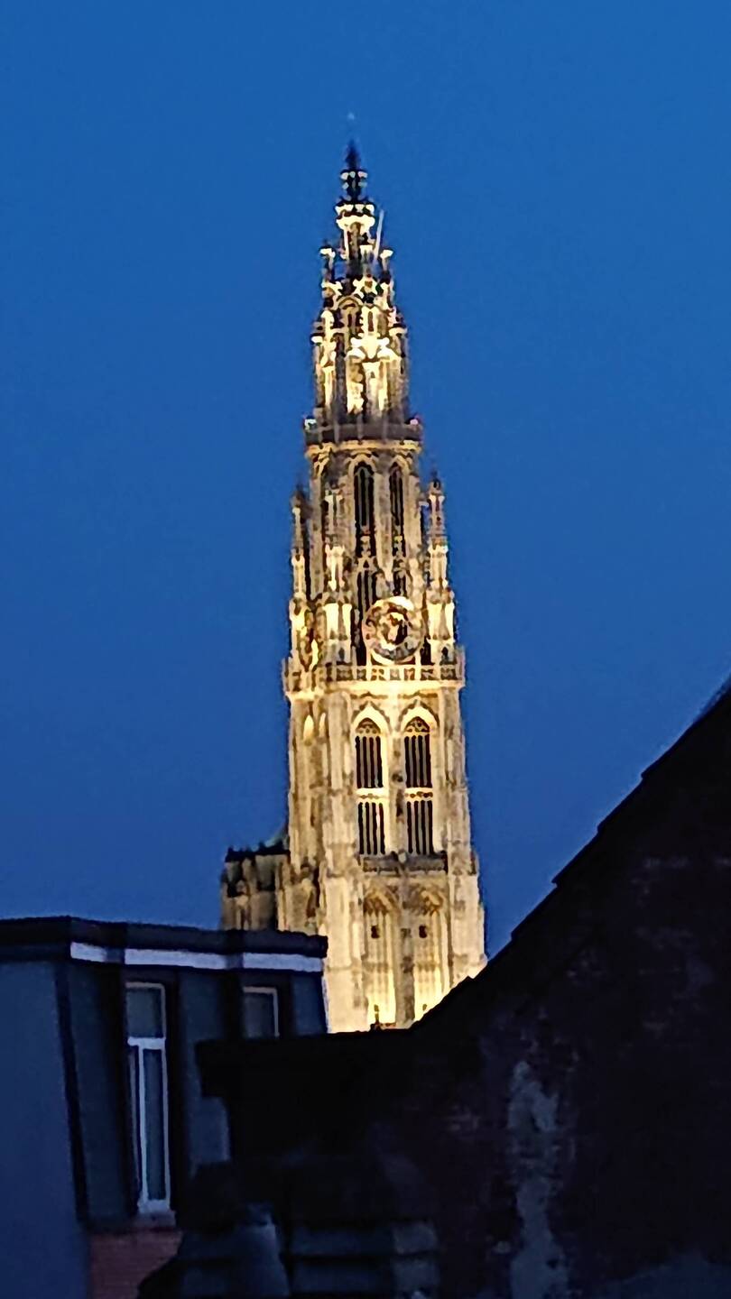 View of Church of Our Lady at night