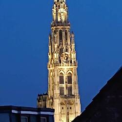 View of Church of Our Lady at night