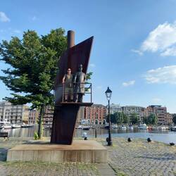 Statue of the former Mayor, and friend, Antwerp marina