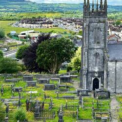 From the top of the walls.