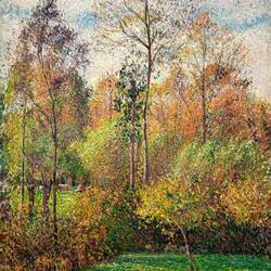 Autumn, Poplars, Éragny ... by Camille Pissarro (French) ... the DAM — Denver, CO.