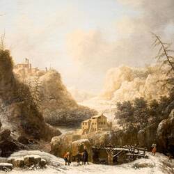 Winter Landscape with the Convent of San Cosimato, near Tivoli ... Jules-César Denis van Loo.